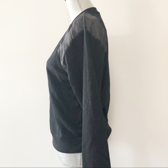 Cheap Monday sheer panel sleeve sweatshirt top black colour - Picture 3 of 7